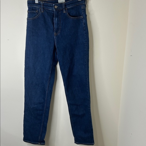 FAHERTY Organic Cotton Straight Leg Dark Wash Jeans Size 28 - Picture 16 of 16